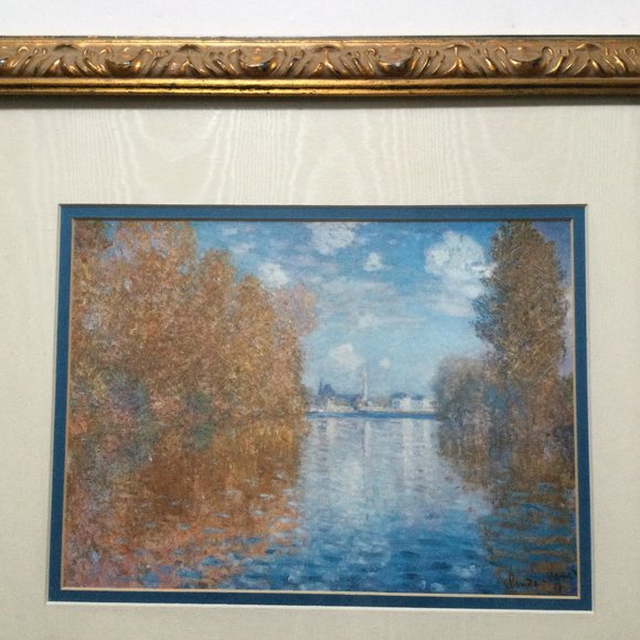 Claude Monet's " Autumn effect in Argenteuil" print nice frame small - Picture 3 of 5
